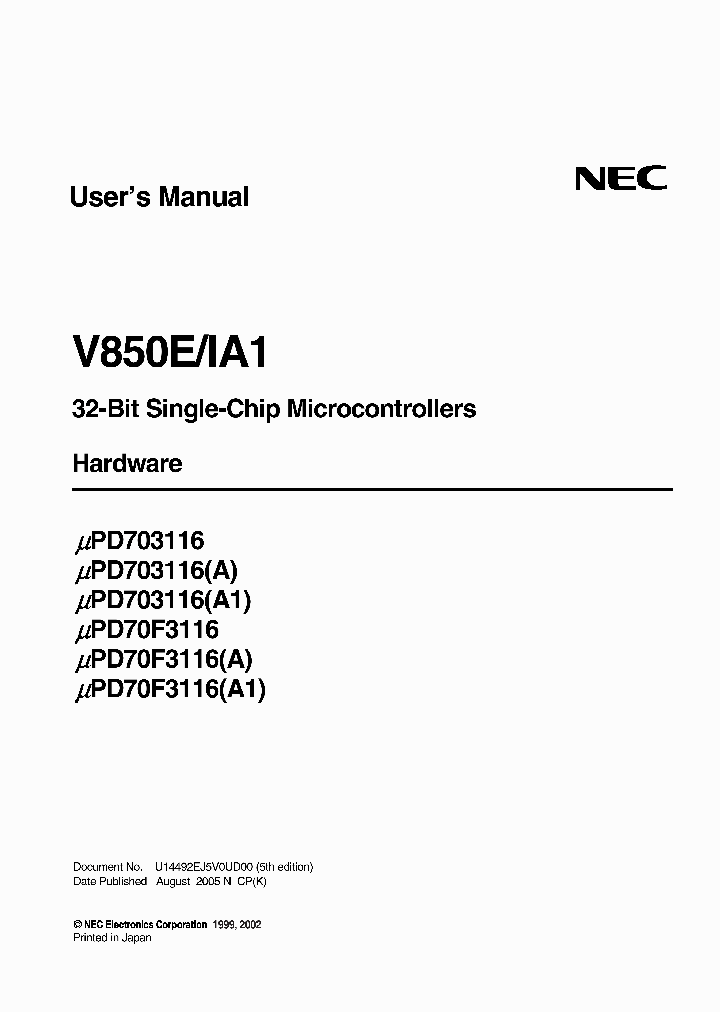 UPD70F3116GJA1-UEN_607527.PDF Datasheet