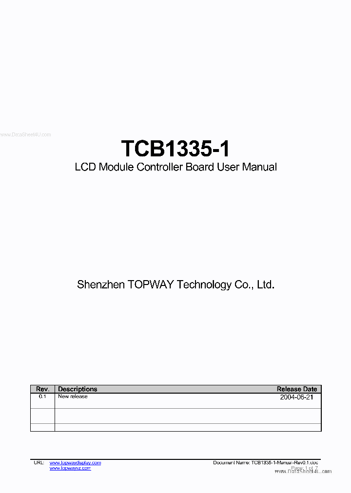 TCB1335-1_621484.PDF Datasheet