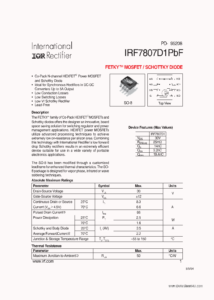 IRF7807D1PBF_656875.PDF Datasheet