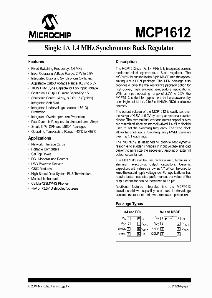 MCP1612_812666.PDF Datasheet