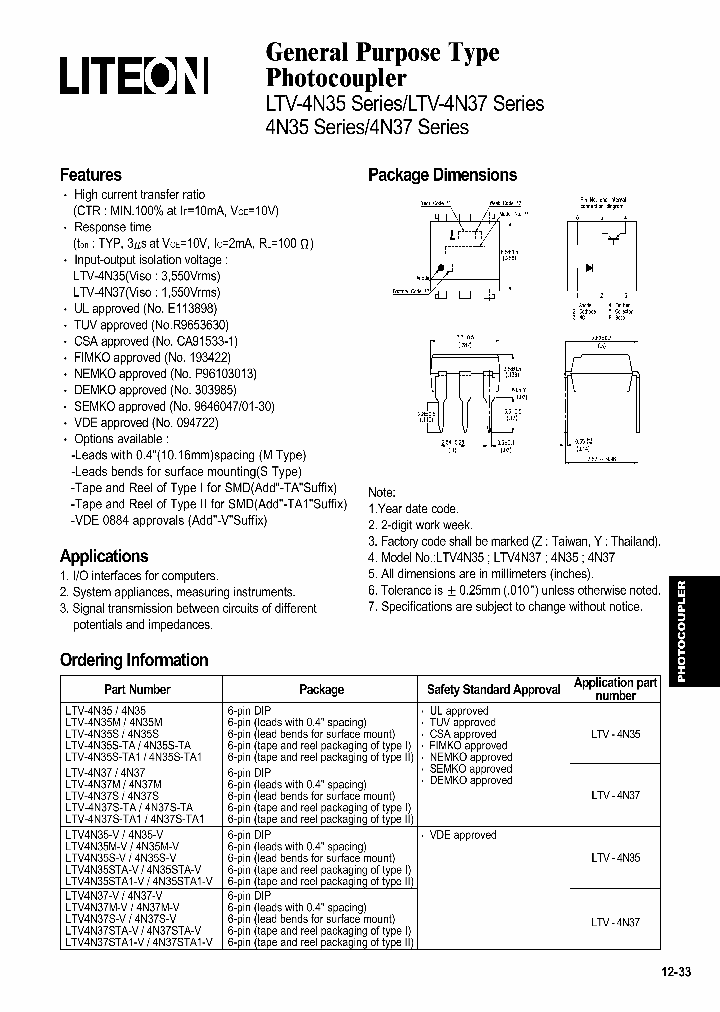 4N37V_644574.PDF Datasheet Download