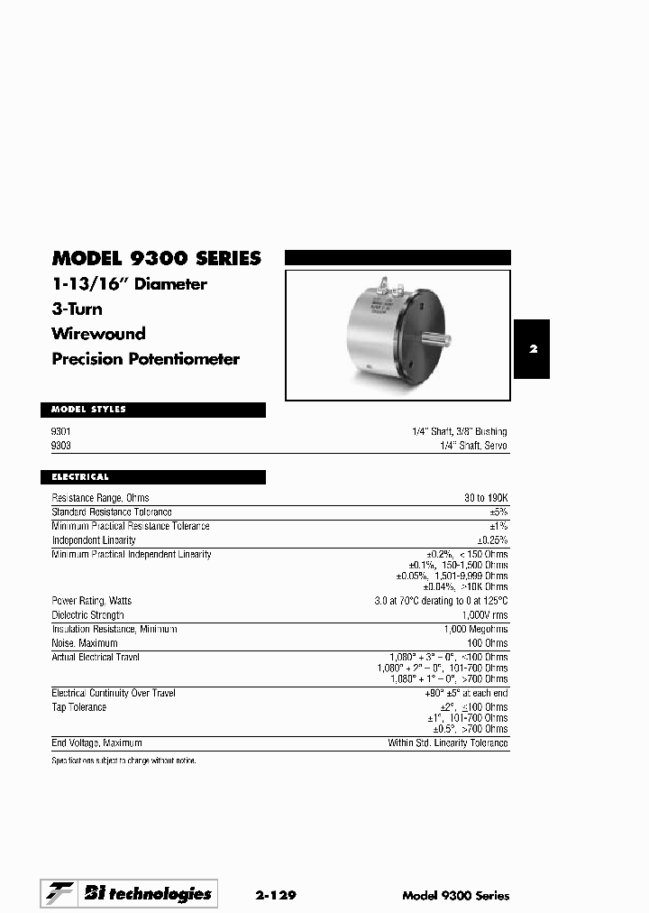 9301R5KL25XX_648997.PDF Datasheet Download --- IC-ON-LINE