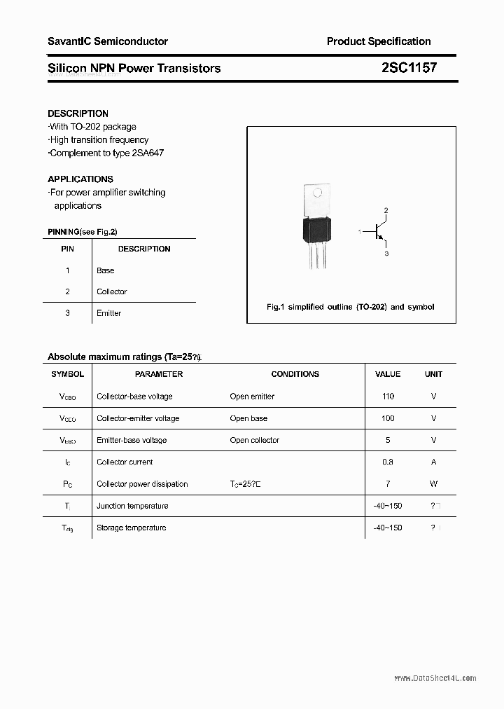 2SC1157_735684.PDF Datasheet