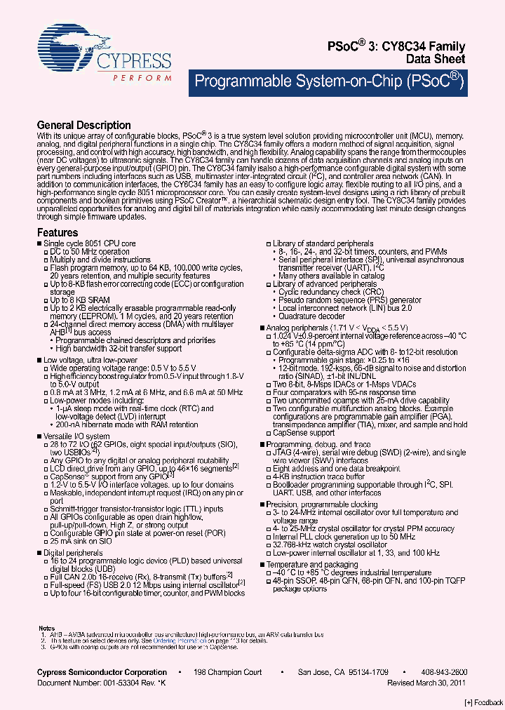 CY8C3444LTI-110_1079018.PDF Datasheet