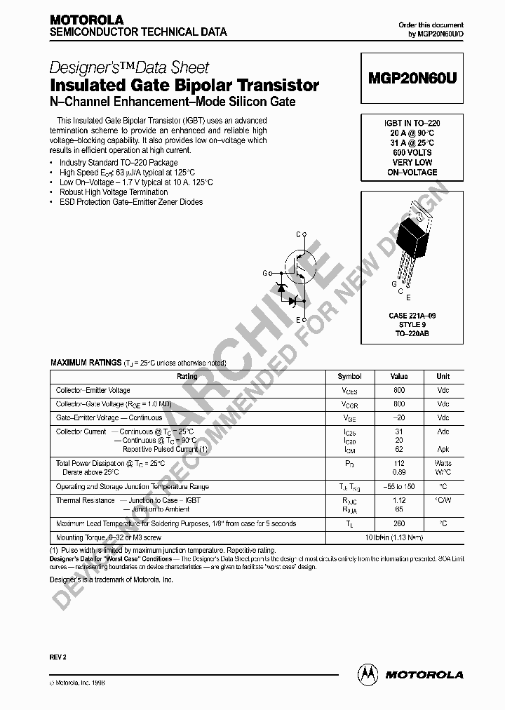 MGP20N60U-D_959026.PDF Datasheet