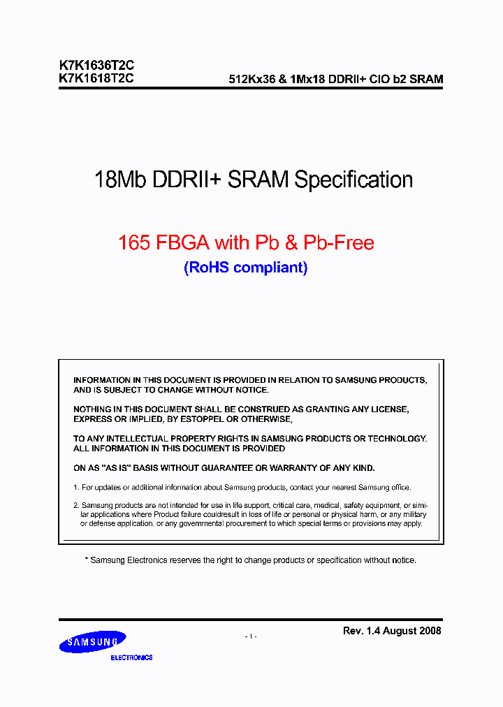 K7K1636T2C_1092680.PDF Datasheet