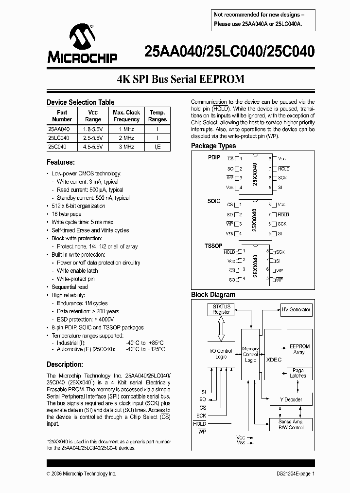 25LC040-EST_1095352.PDF Datasheet