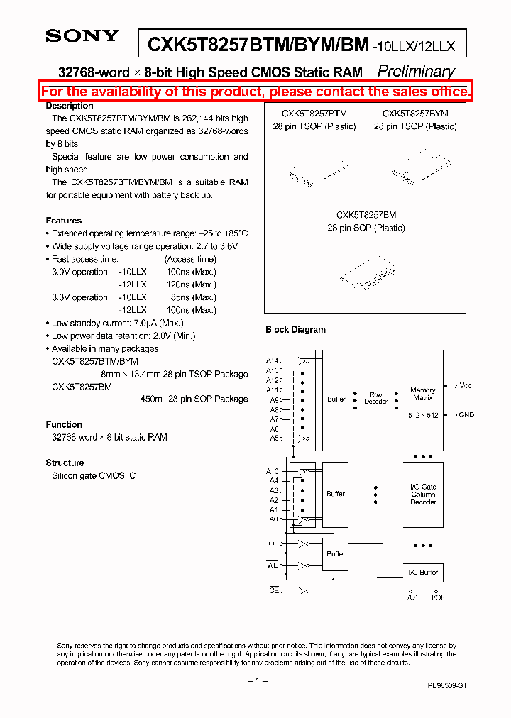 CXK5T8257BTMBYMBM-12LLX_975867.PDF Datasheet