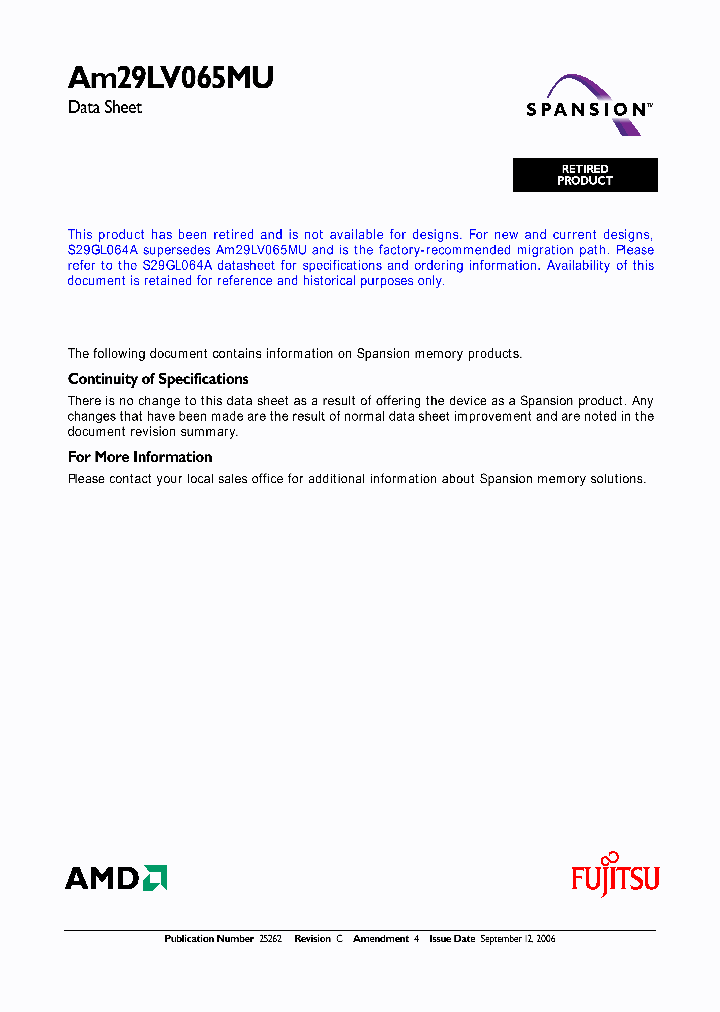 AM29LV065MU90RWHF_1101778.PDF Datasheet