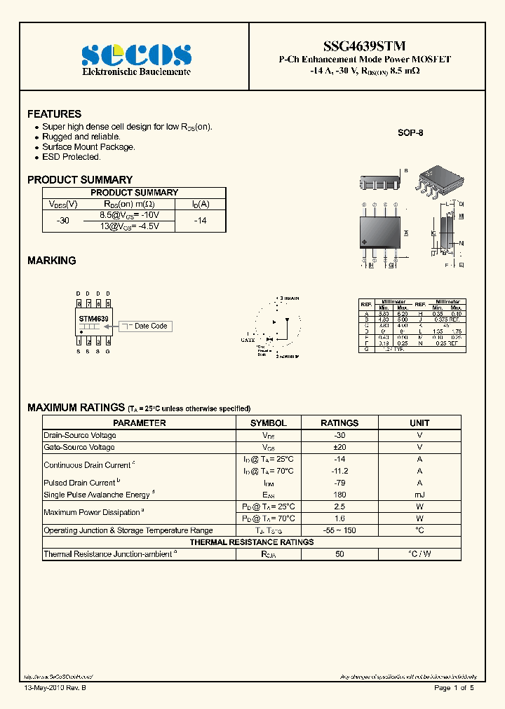 SSG4639STM_1107943.PDF Datasheet