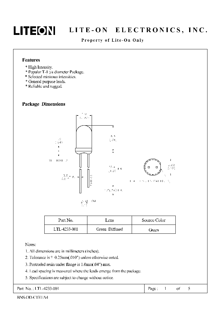 LTL-4233-001_1114445.PDF Datasheet