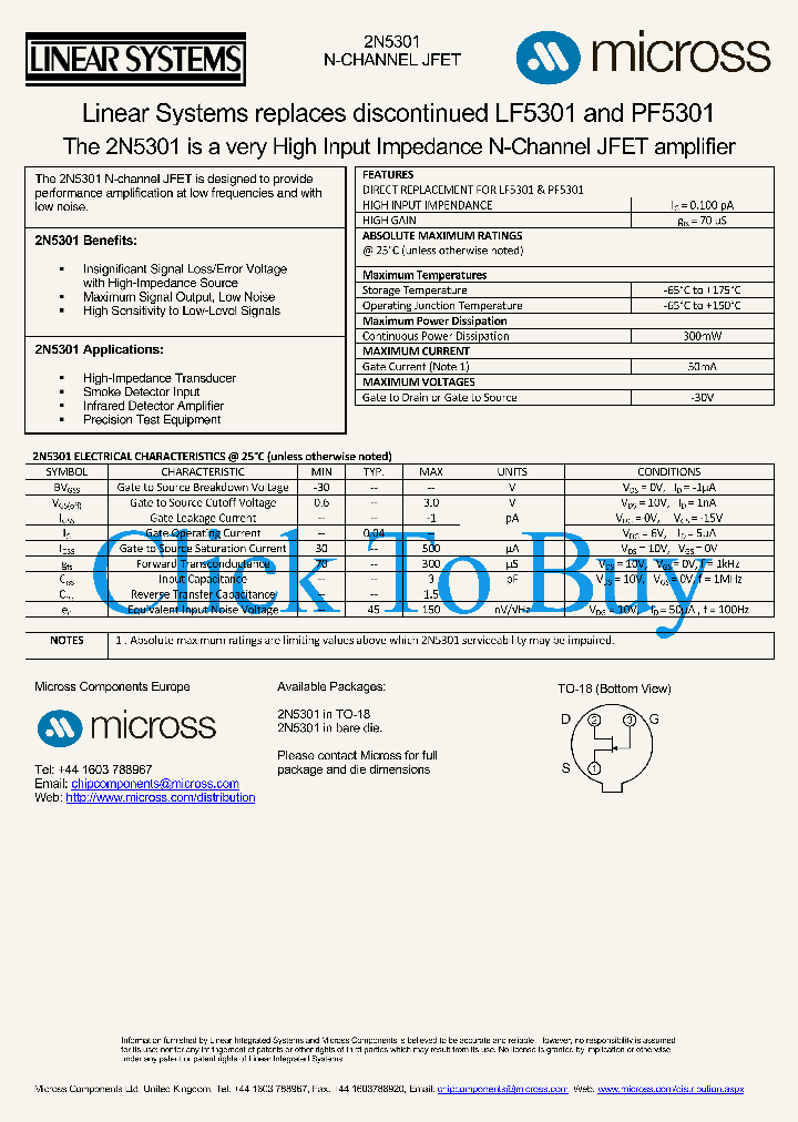 2N5301TO-18_1115191.PDF Datasheet
