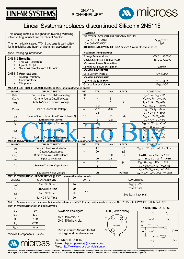 2N5115TO-18_1115189.PDF Datasheet