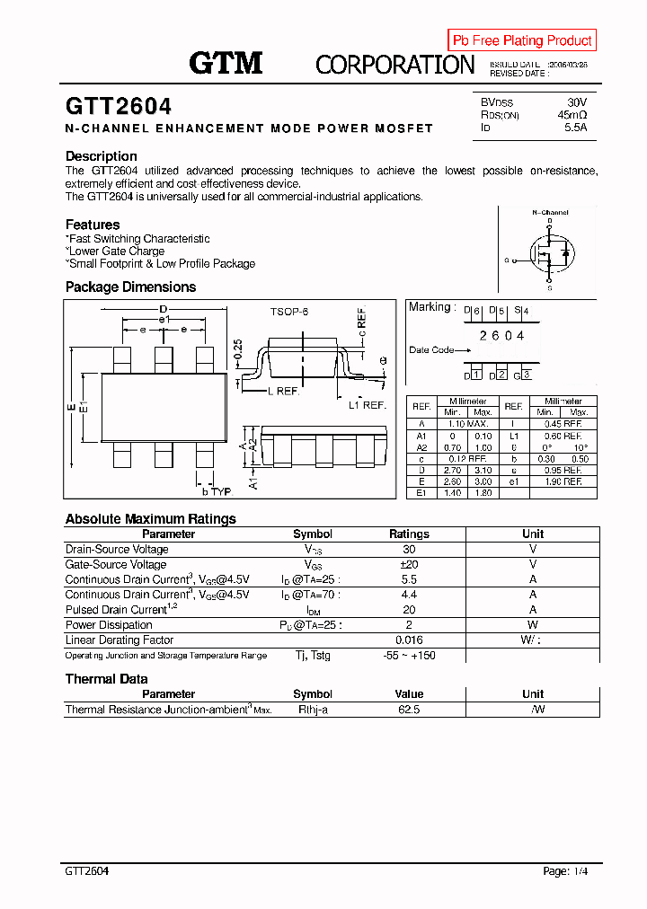 GTT2604_1116842.PDF Datasheet