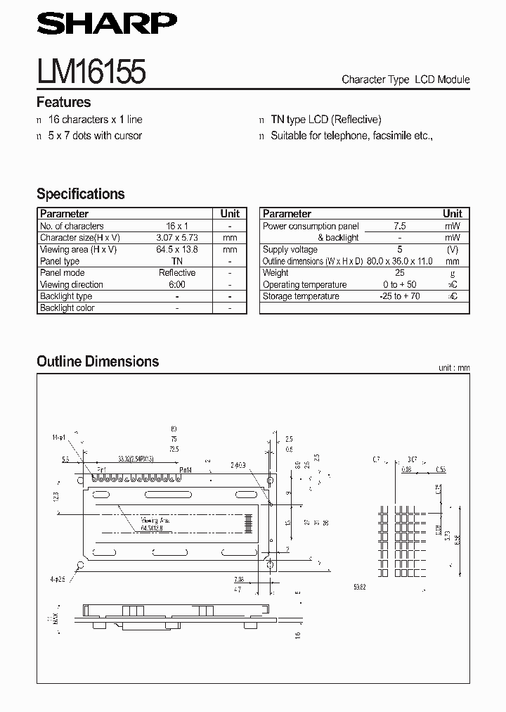 LM16155_985419.PDF Datasheet Download --- IC-ON-LINE