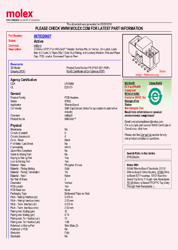 87832-0607_1119562.PDF Datasheet