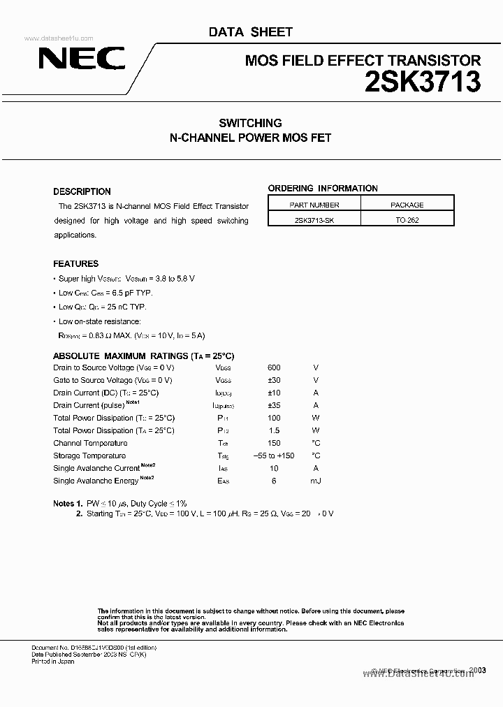 K3713_839254.PDF Datasheet