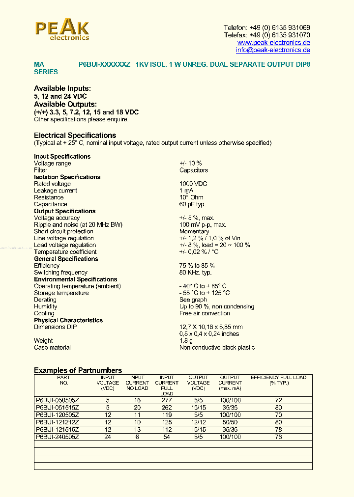 P6BUI-XXXXZ_863653.PDF Datasheet Download --- IC-ON-LINE