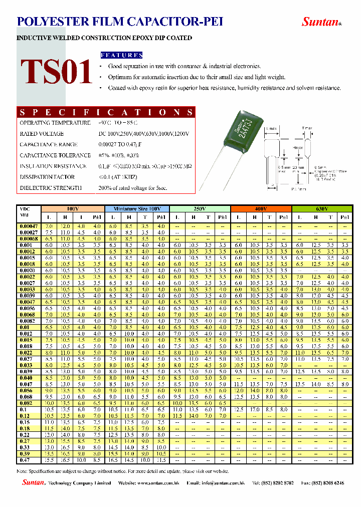 TS01_1142039.PDF Datasheet Download --- IC-ON-LINE