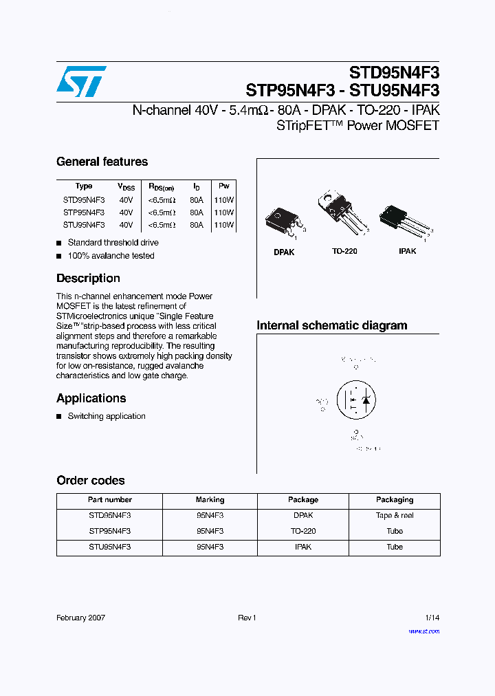 STD95N4F3_865373.PDF Datasheet