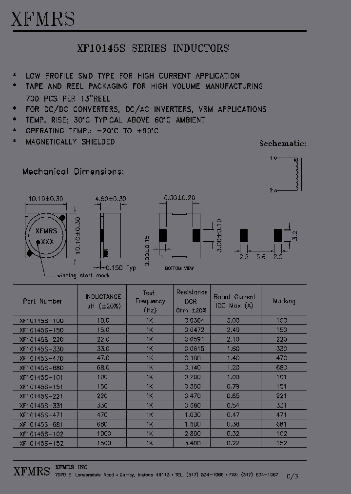 XF10145S-470_1207571.PDF Datasheet