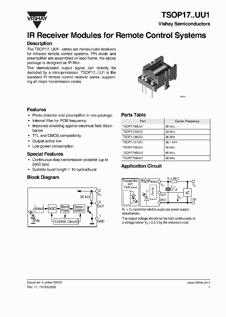 TSOP17UU1_1232980.PDF Datasheet