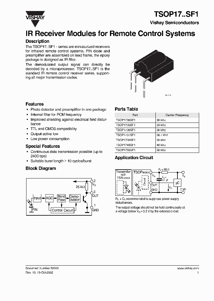 TSOP17SF1_1232733.PDF Datasheet