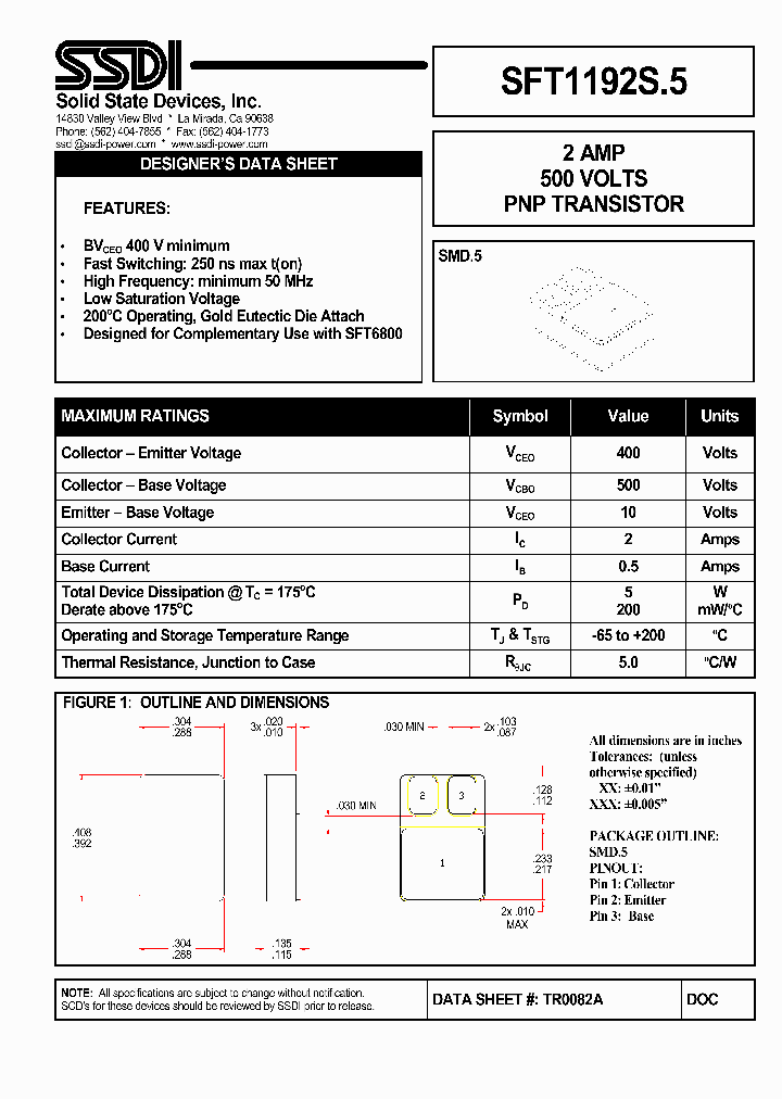 SFT1192S5_1219609.PDF Datasheet