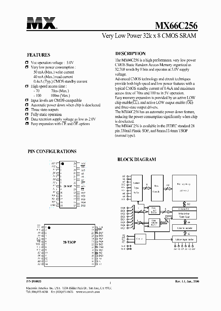MX66C256_917176.PDF Datasheet