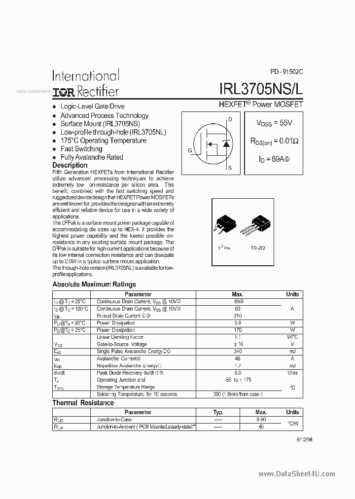 IRL3705NL_924366.PDF Datasheet