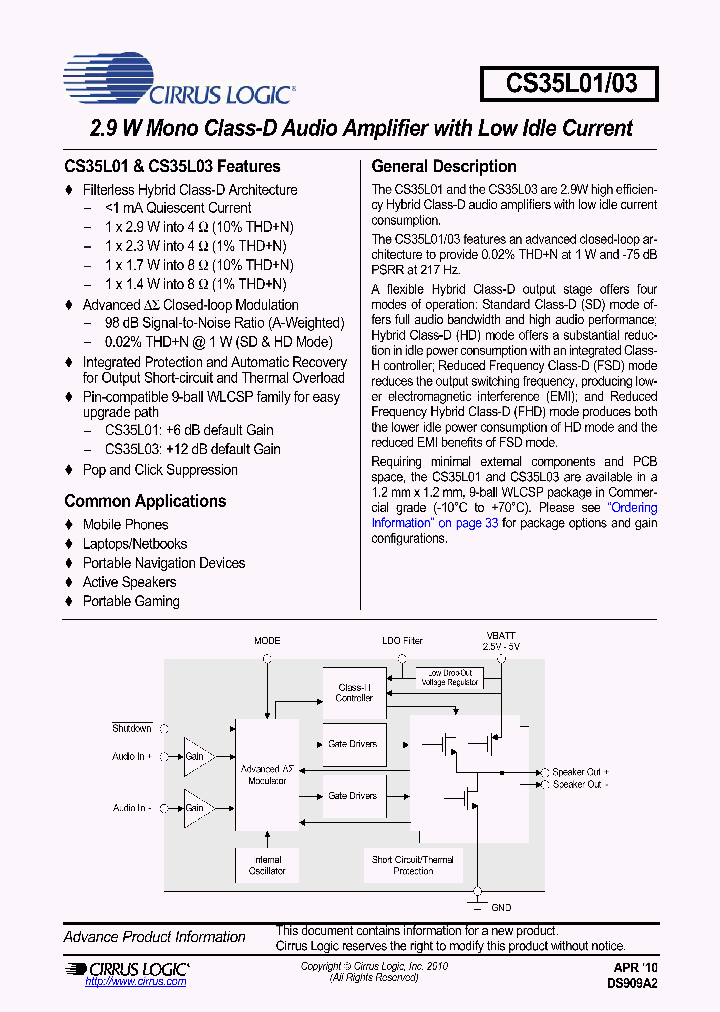 CS35L01-CWZR_1245654.PDF Datasheet