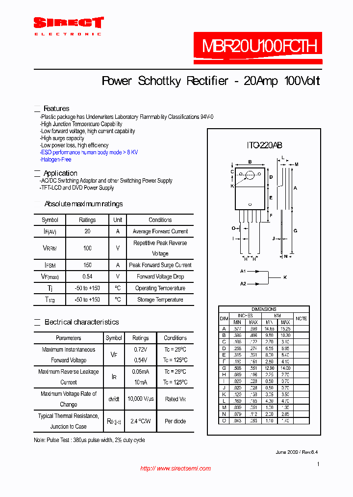 MBR20U100FCTH_1296070.PDF Datasheet