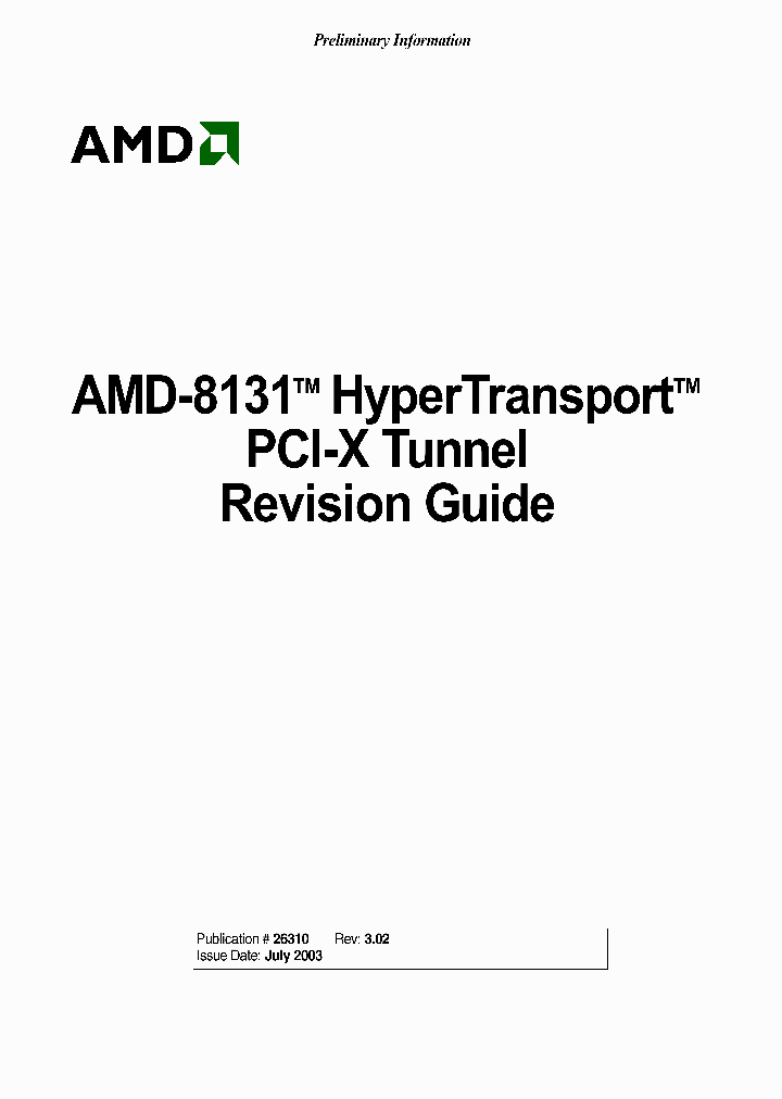 AMD-8131_1316757.PDF Datasheet