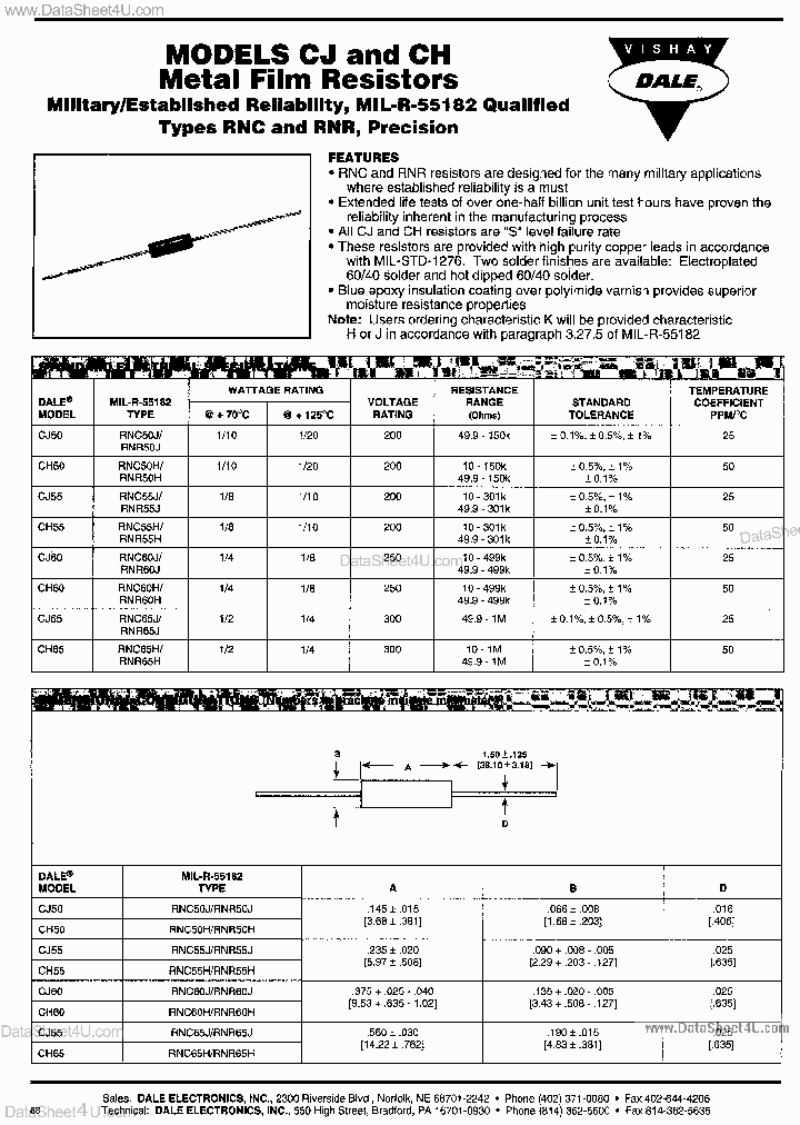 RNC50J4991FS_934735.PDF Datasheet