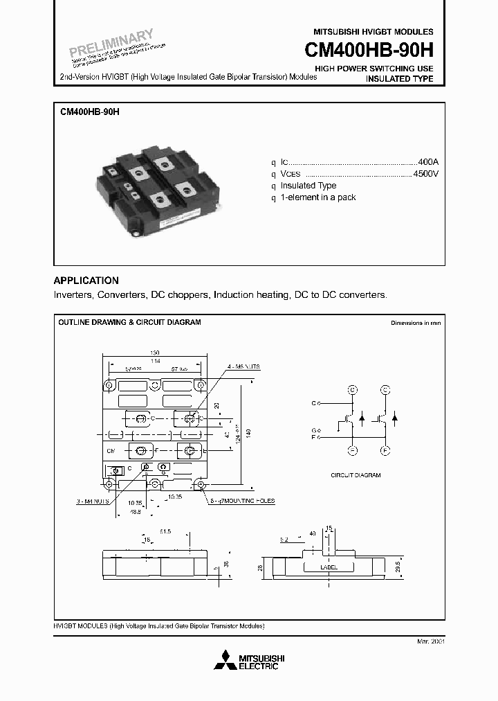 CM400HB-90H_1339250.PDF Datasheet Download --- IC-ON-LINE