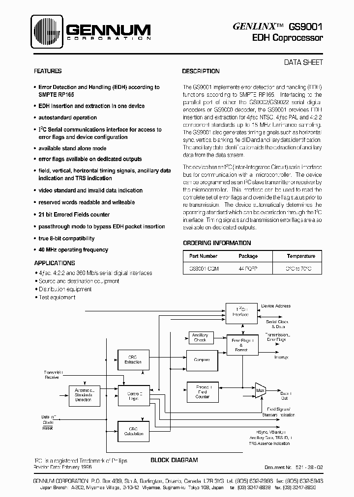 GS9001_935917.PDF Datasheet