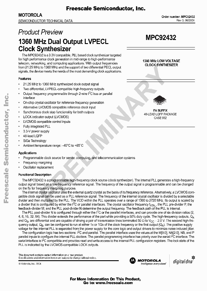 MPC92432FA_1345570.PDF Datasheet
