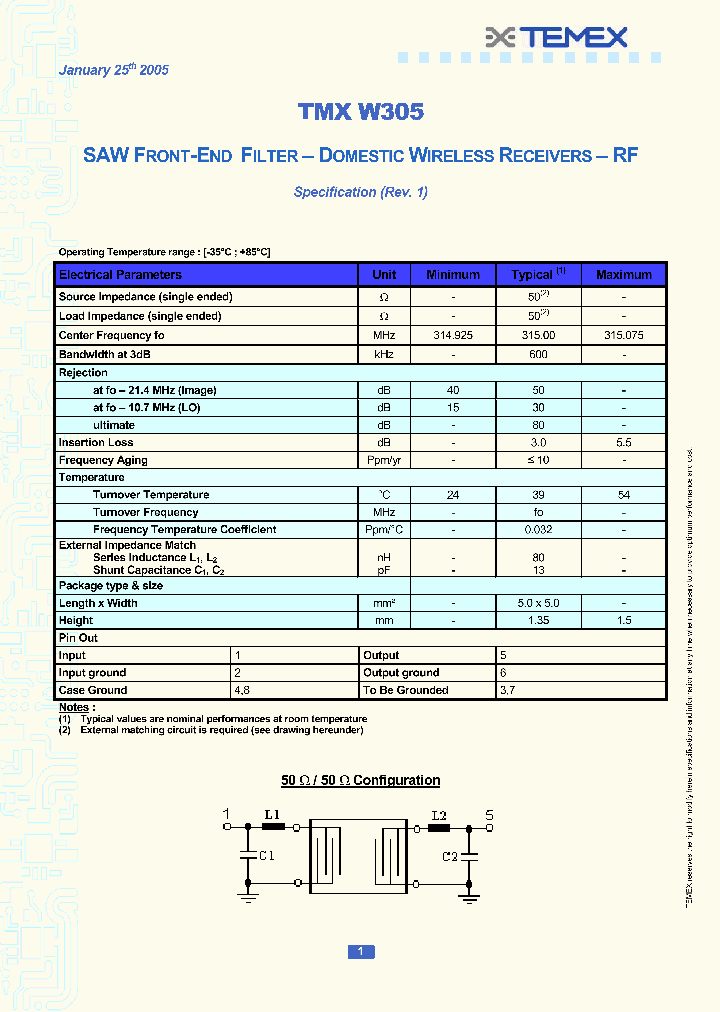 TMXW305_1357608.PDF Datasheet