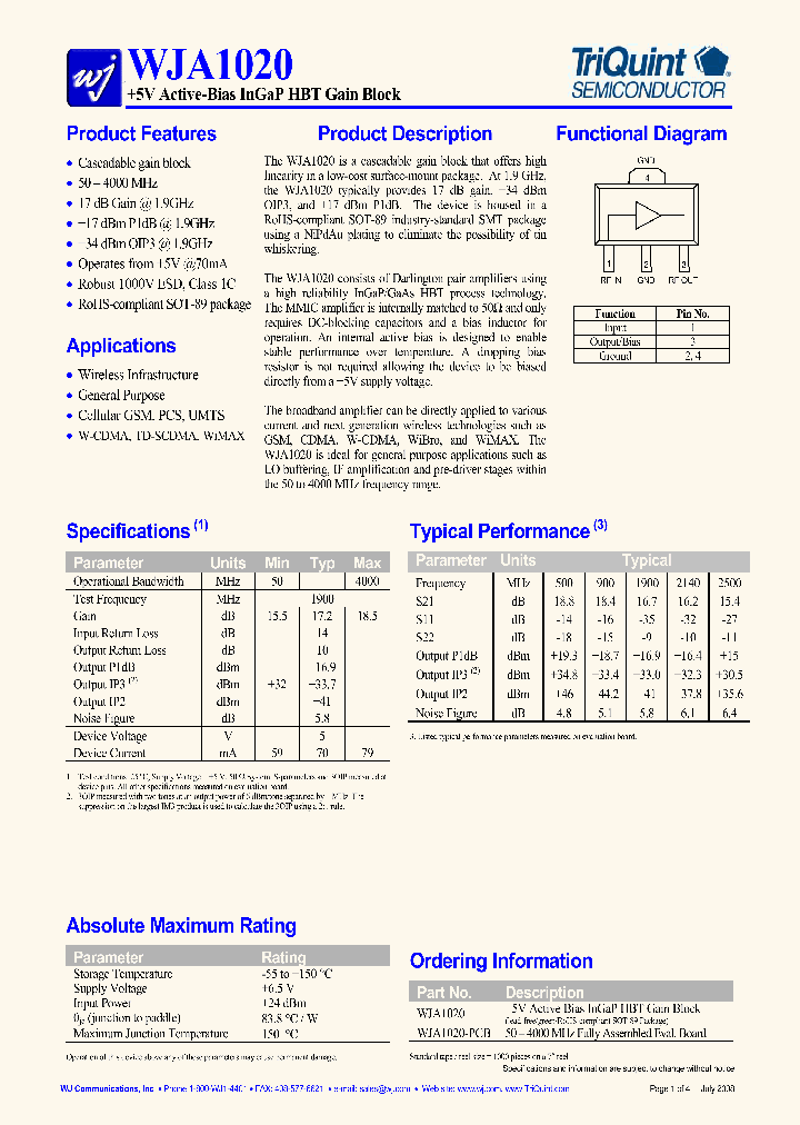 WJA1020-PCB_798928.PDF Datasheet