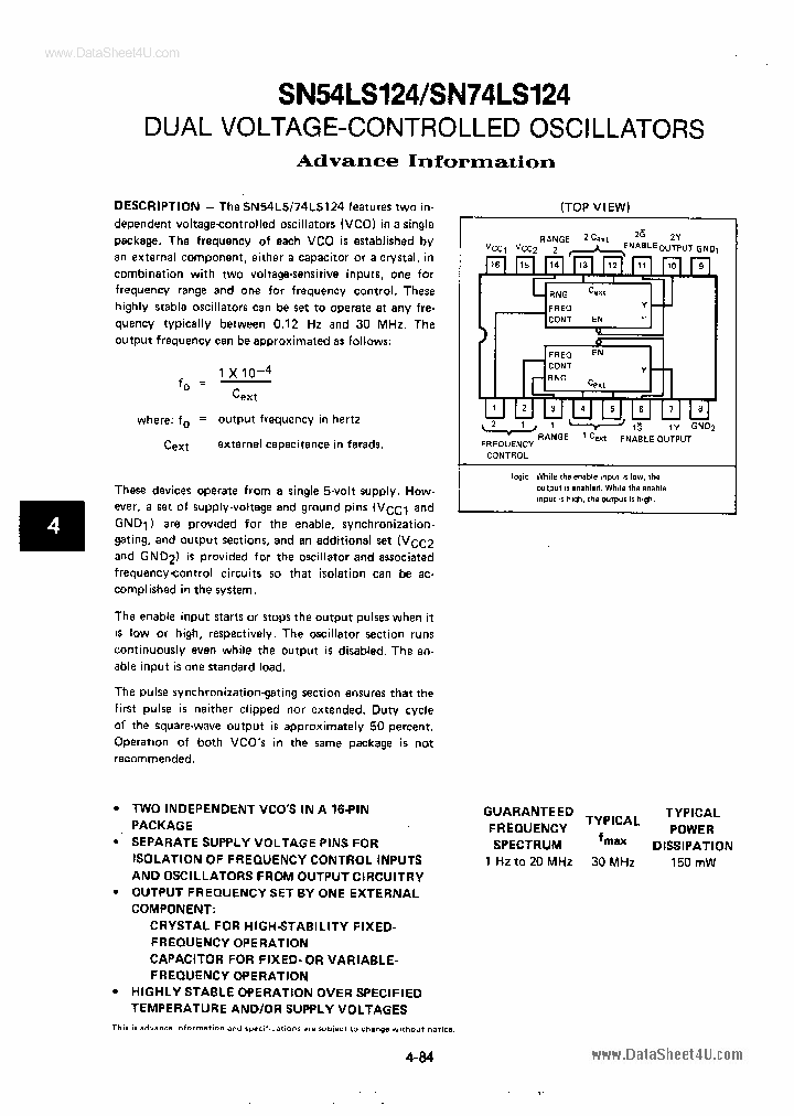 SN74LS124_936812.PDF Datasheet