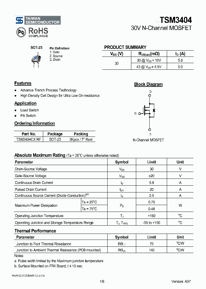 TSM3404_1056879.PDF Datasheet