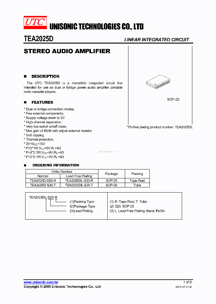 TEA2025D_939992.PDF Datasheet