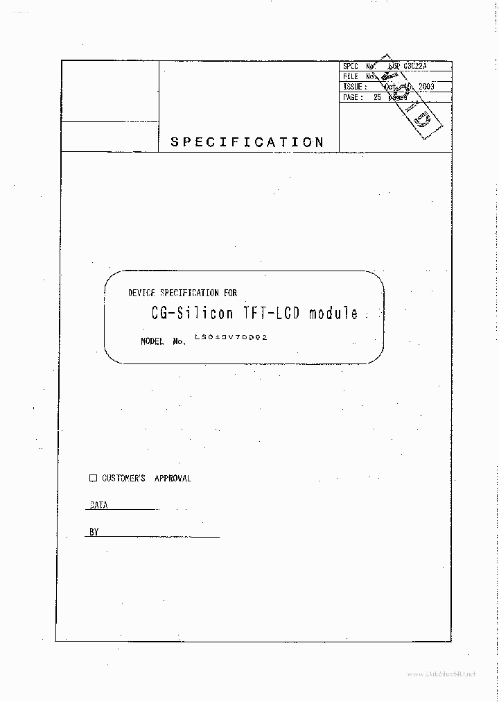 LS040V7DD92_1233440.PDF Datasheet