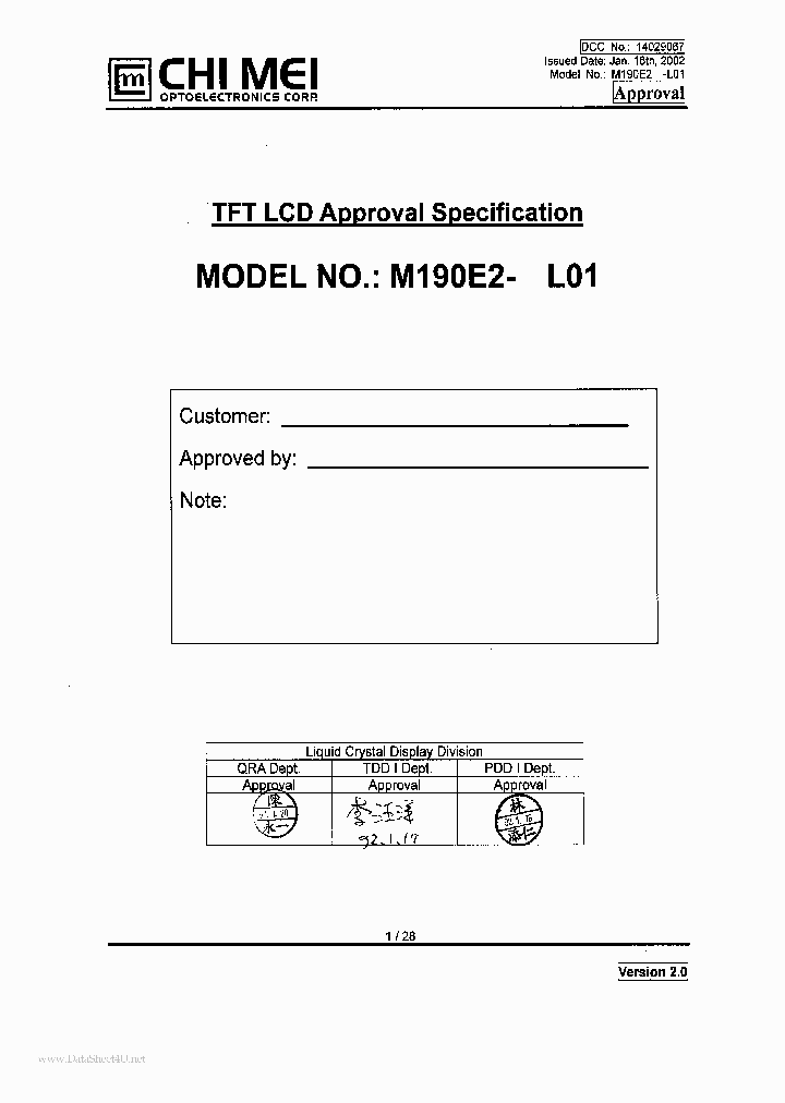 M190E2-L01_1234655.PDF Datasheet