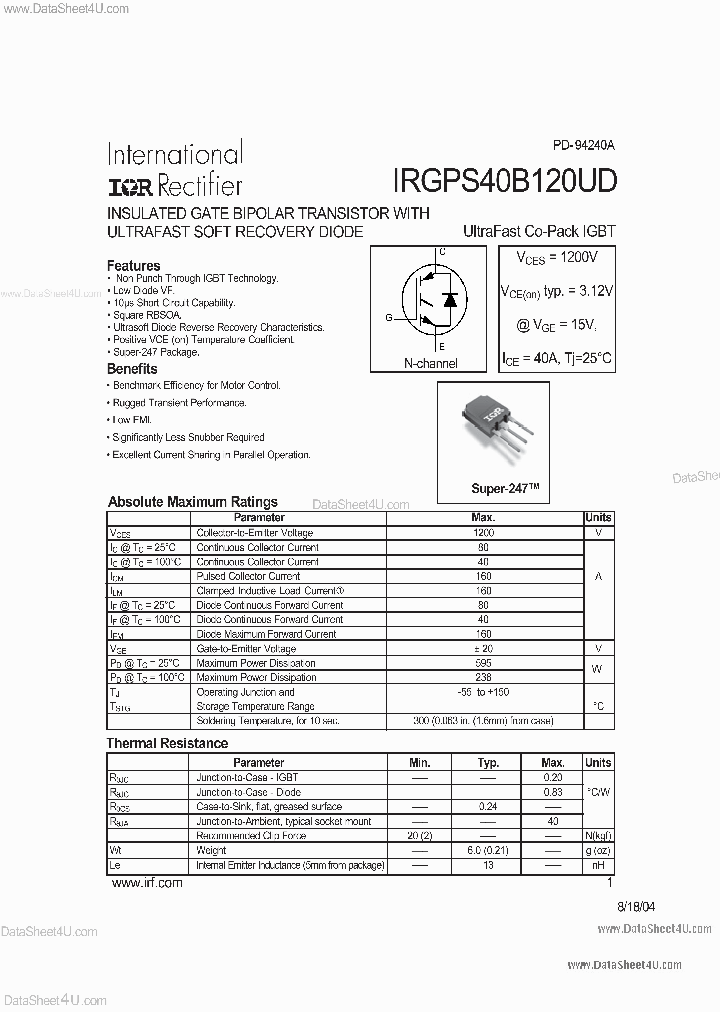 GPS40B120UD_1386103.PDF Datasheet Download --- IC-ON-LINE