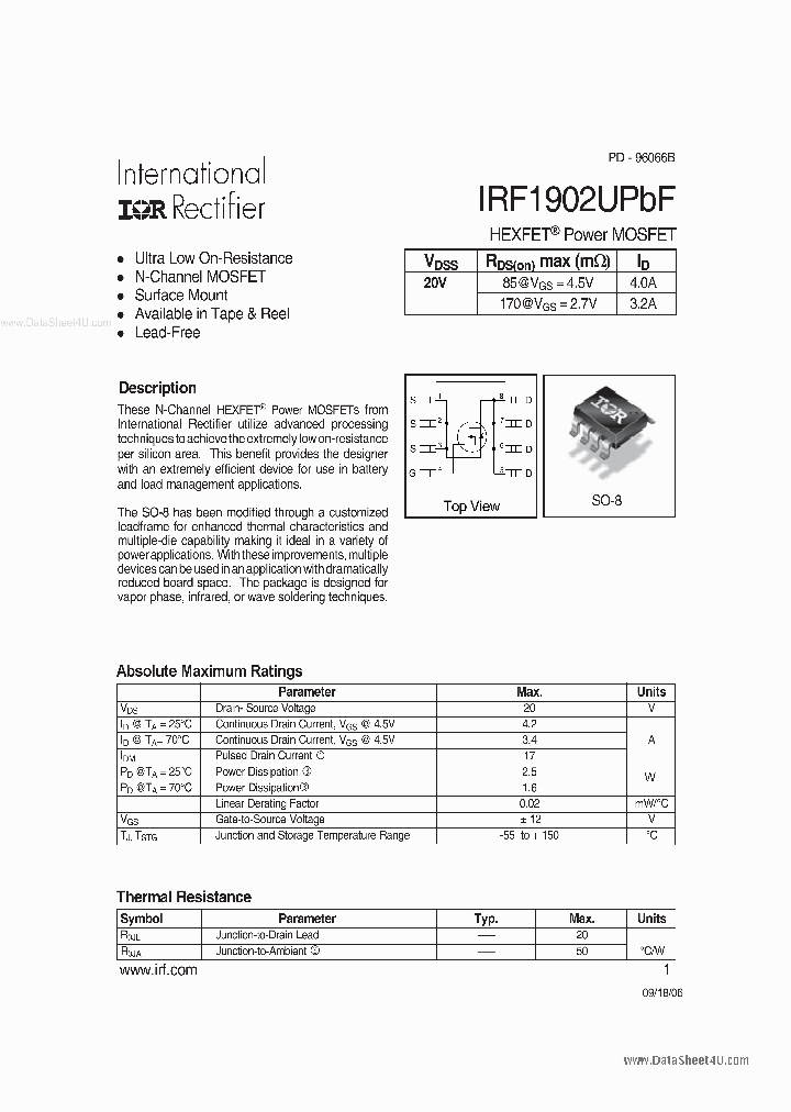 IRF1902UPBF_1364543.PDF Datasheet