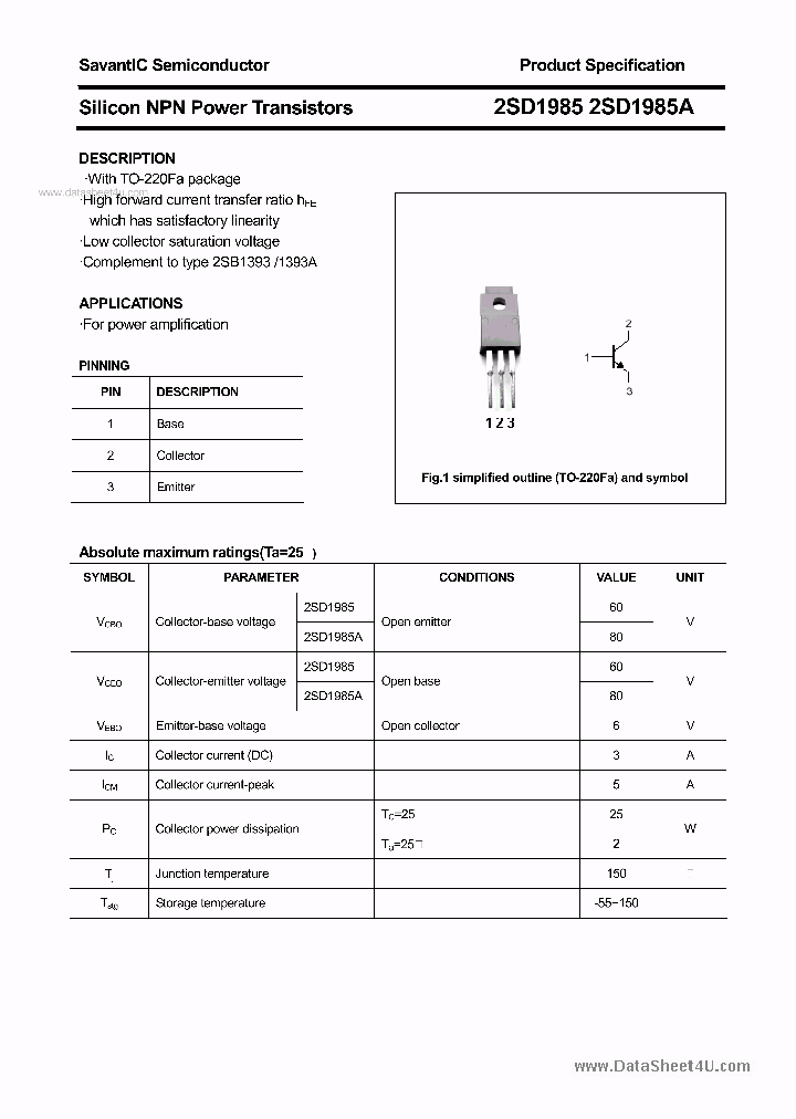 2SD1985_1414356.PDF Datasheet