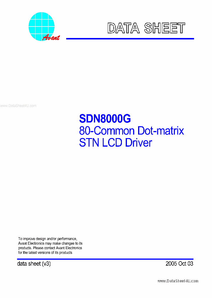 SDN8000G_1426452.PDF Datasheet