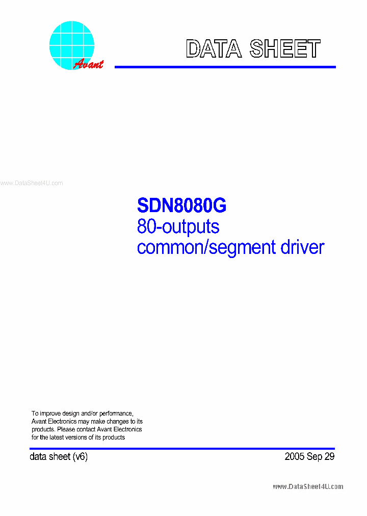 SDN8080G_1426453.PDF Datasheet