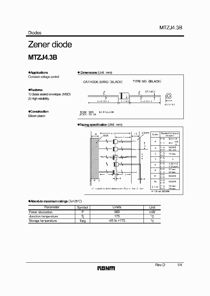 MTZJ43B1_1483551.PDF Datasheet